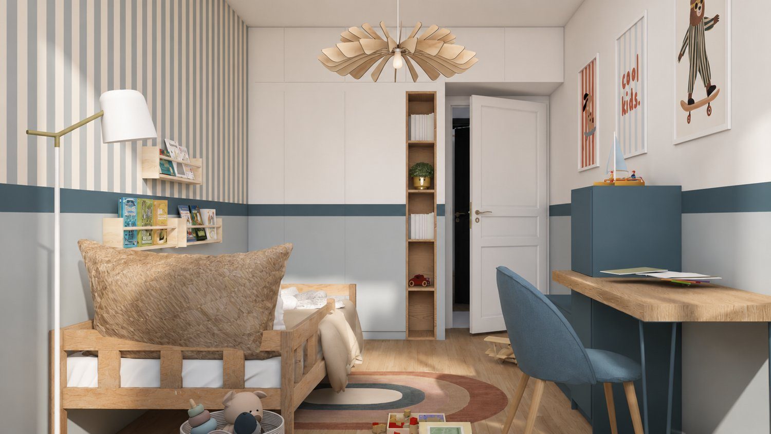 Bureau à crémaillère dans un salon à Lyon