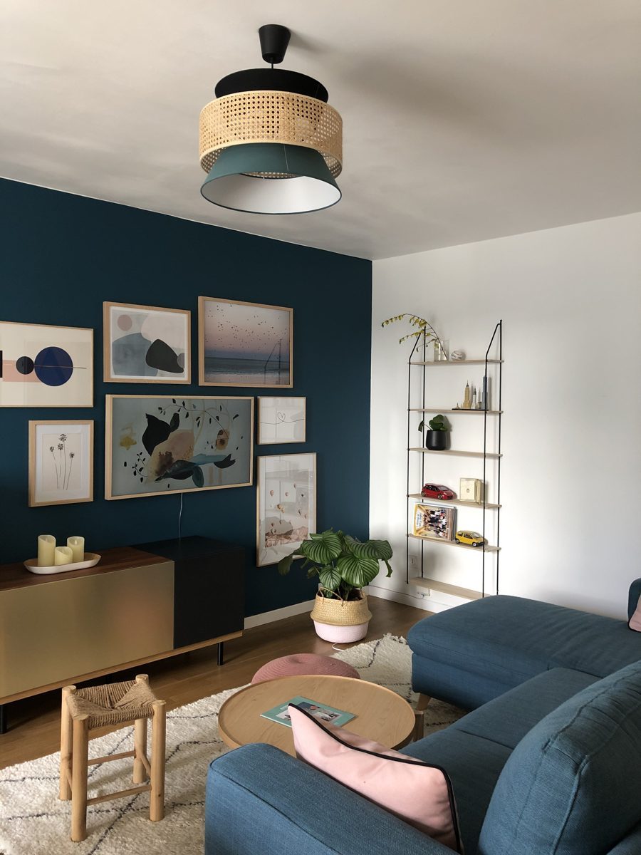 Salon relooké après un coaching déco à Lyon